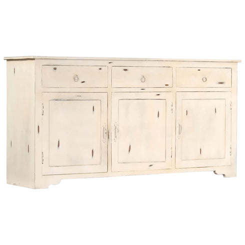 Rustika Rowe -  Sideboard White 160x40x80 cm Solid Mango Wood